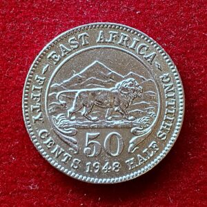 East Africa 50 Cents - George VI 1948 Coin