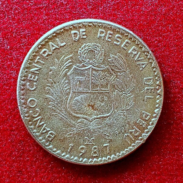 Peru 1 Inti Shield of Peru 1987 Coin - Image 2