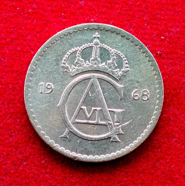 Sweden 50 Ore - Gustaf VI Adolf 1968 Coin - Image 2
