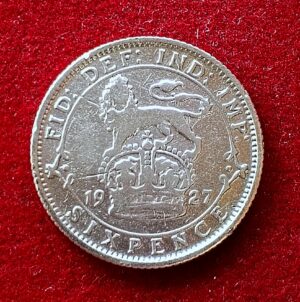 United Kingdom (UK) 6 Pence George V 1927 Silver Coin
