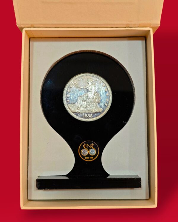 United States (USA) 1 Dollar "Trade Dollar" 1885 Token Display Stand (40 mm) - Image 3