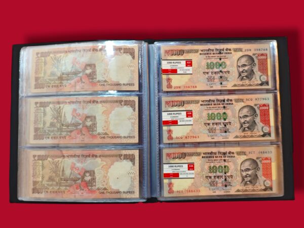 1000 Rupees 45 Notes Signature Set Collection (1997 - 2016) - Image 11