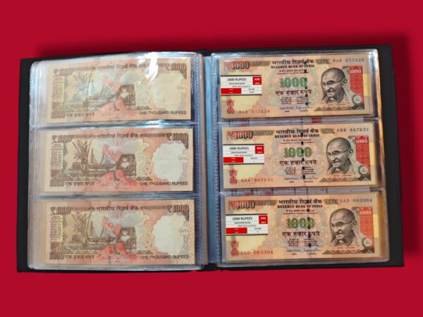 1000 Rupees 45 Notes Signature Set Collection (1997 - 2016) - Image 12