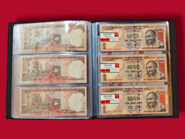 1000 Rupees 45 Notes Signature Set Collection (1997 - 2016) - Image 13