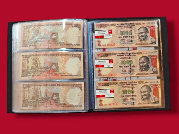 1000 Rupees 45 Notes Signature Set Collection (1997 - 2016) - Image 14