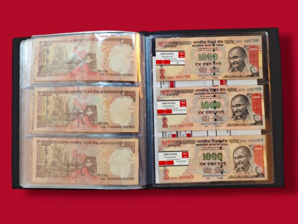 1000 Rupees 45 Notes Signature Set Collection (1997 - 2016) - Image 15