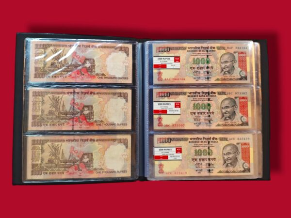 1000 Rupees 45 Notes Signature Set Collection (1997 - 2016) - Image 3