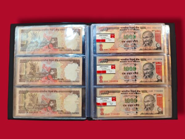 1000 Rupees 45 Notes Signature Set Collection (1997 - 2016) - Image 5