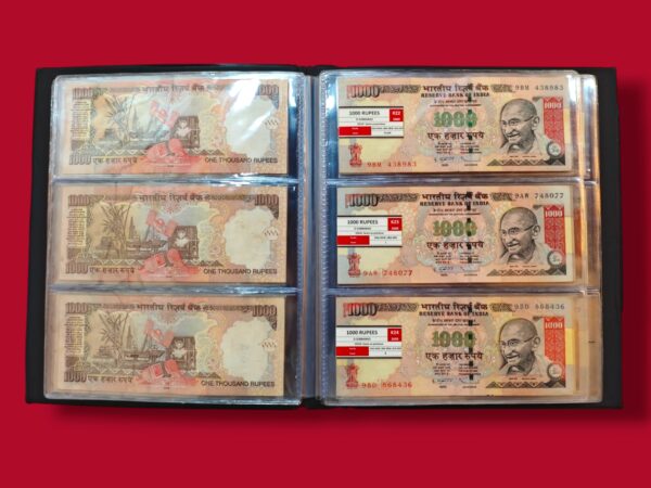 1000 Rupees 45 Notes Signature Set Collection (1997 - 2016) - Image 6