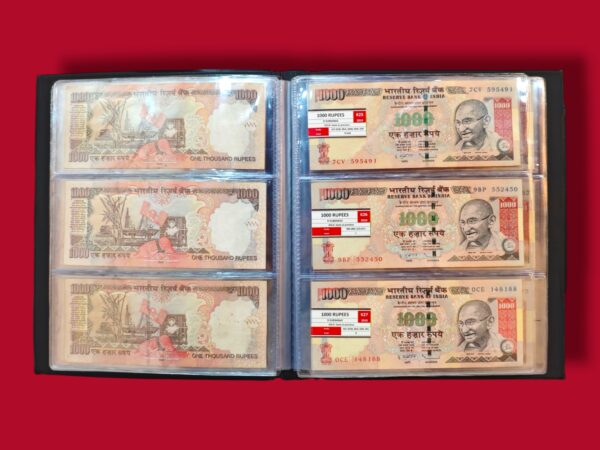 1000 Rupees 45 Notes Signature Set Collection (1997 - 2016) - Image 7