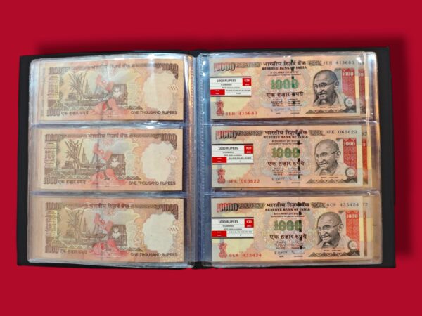 1000 Rupees 45 Notes Signature Set Collection (1997 - 2016) - Image 8