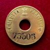 Calcutta P&A Office Brass Staff Identity Token – No. 75305