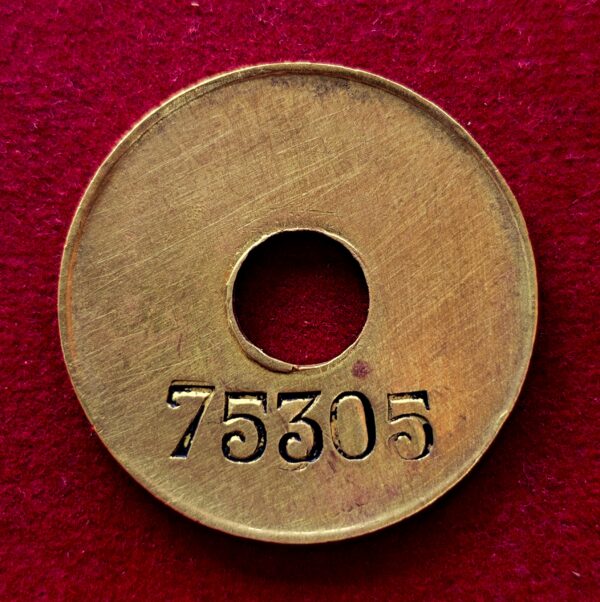 Calcutta P&A Office Brass Staff Identity Token – No. 75305 - Image 2