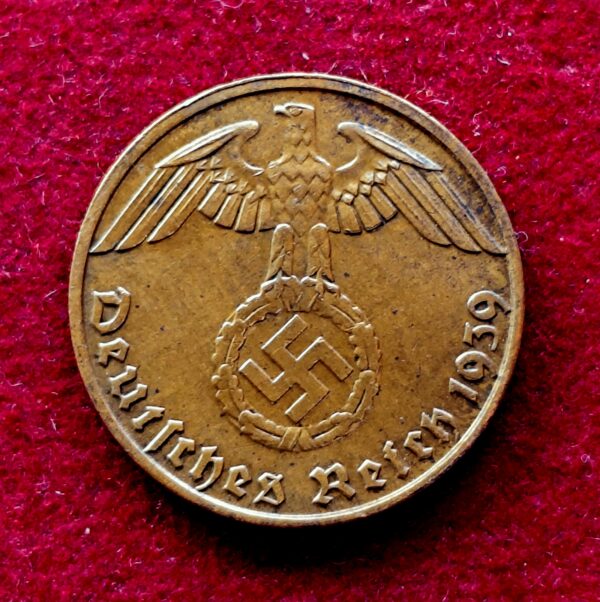 Germany (Swastika Nazi) 1 Reichspfennig 1939 Coin - Image 2
