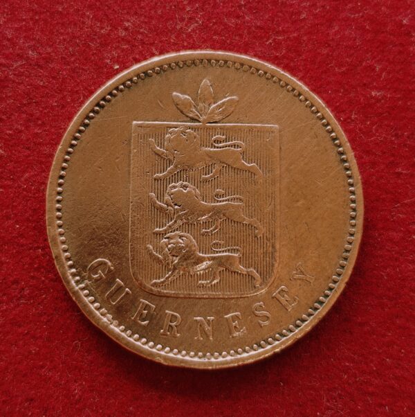 Guernsey 4 Doubles National Arms 1830 Coin - Image 2