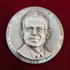 Hashemite Royal Legacy Jordanian Kings Commemorative Silver Big Medallion 212 gms Huguenin Switzerland 1952