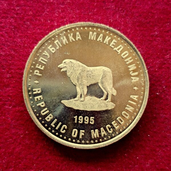 North Macedonia 1 Denar FAO 1995 Coin - Image 2
