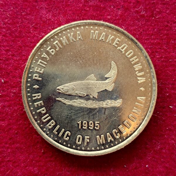 North Macedonia 2 Denari FAO 1995 Coin - Image 2