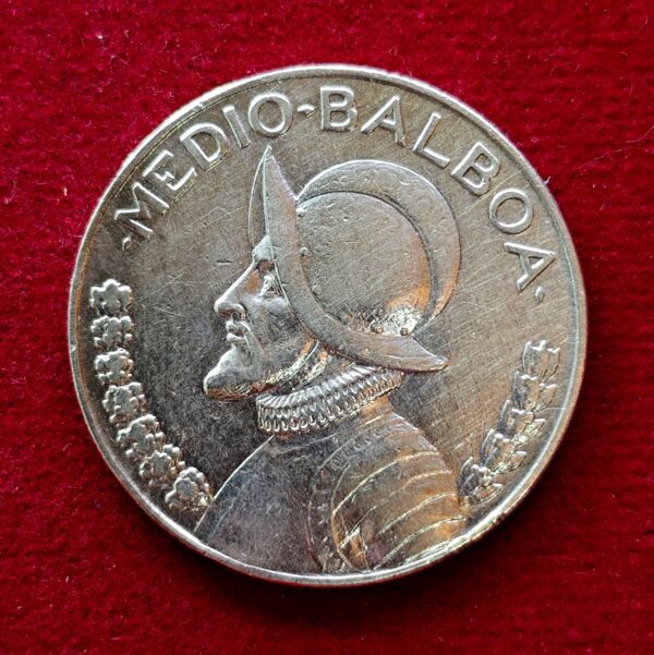 Panama 1/2 Balboa 1930 Silver Coin