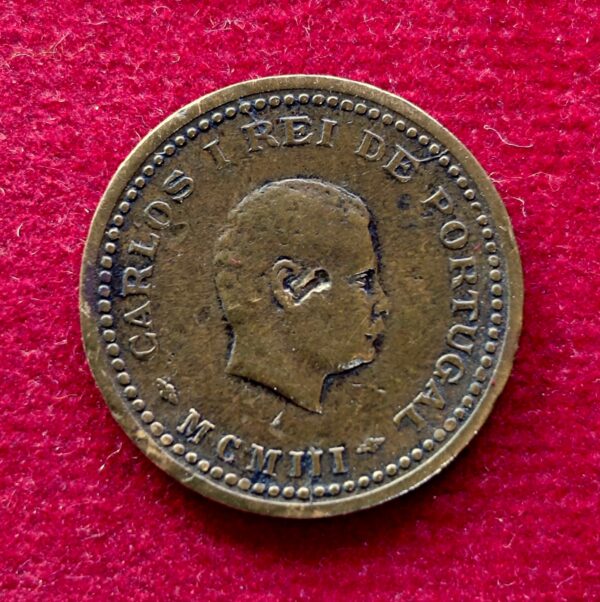 Portuguese India 1/12 Tanga - Carlos I Lisboa mint 1903 Coin - Image 2