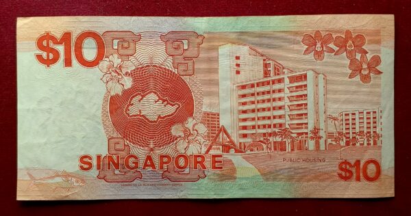 Singapore 10 Dollars 1988 Banknote - Image 2