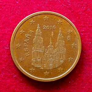 Spain 5 Euro Cents Main facade of Cathedral 2016 Coin