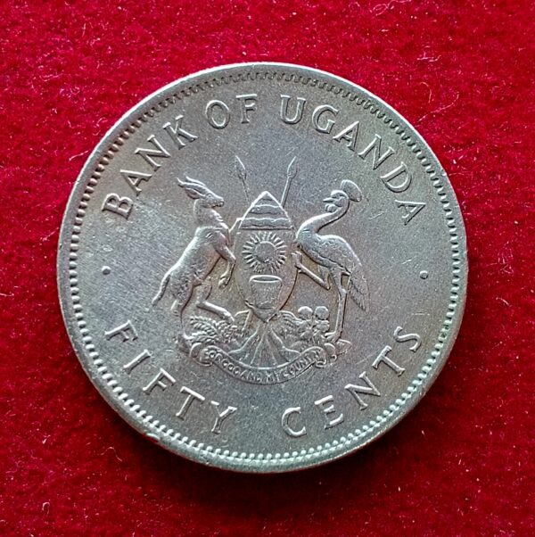 Uganda 50 Cents 1966 Coin  - Image 2