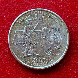 United States 1/4 Dollar "Washington Quarter" Massachusetts Commemorative Coin 