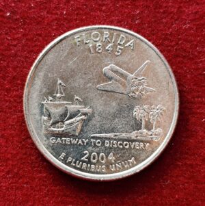 United States (USA) 1/4 Dollar "Washington Quarter" Florida 2004 Coin  (D - Mint of Denver)