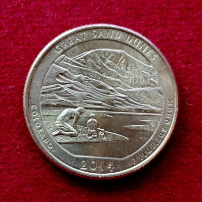United States (USA) 1/4 Dollar “Washington Quarter” Great Sand Dunes 2014 Coin