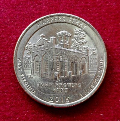 United States (USA) 1/4 Dollar “Washington Quarter” Harpers Ferry National Historical Park, West Virginia 2016 Coin 