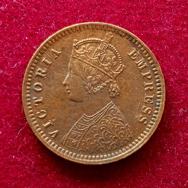 British India 1/12 Anna - Victoria Empress 1891 Coin - Image 2