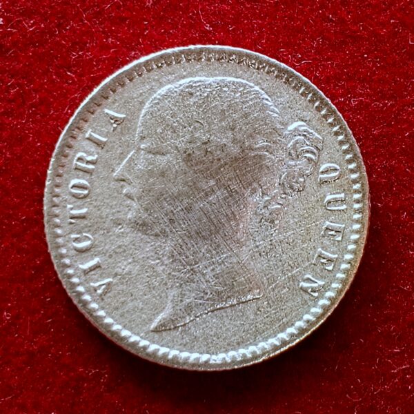 East India Company (British India) 1/4 Rupee - Victoria 1840 Silver Coin - Image 2