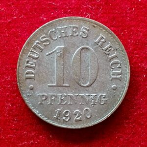 Germany 10 Pfennigs Coat of Arms 1920 Coin (Zinc)