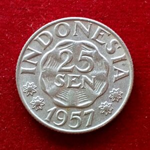 Indonesia 25 Sen 1957 Coin