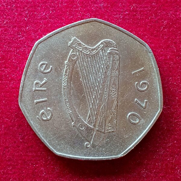 Ireland 50 Pence 1970 Coin  - Image 2