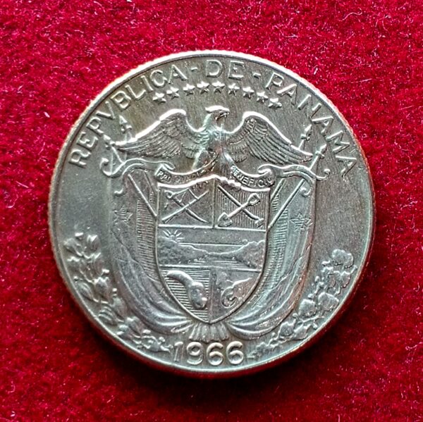 Panama 1/10 Balboa 1966 Coin  - Image 2