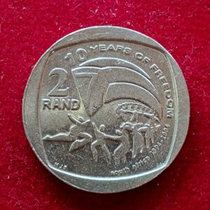 South Africa 2 Rand 10 Years of Freedom 2004 Commemorative issue Coin