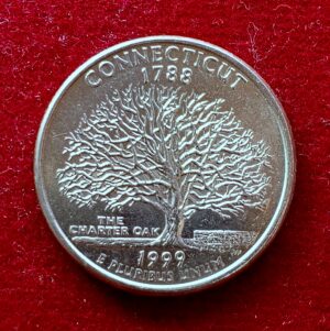 United States (USA) 1/4 Dollar Washington Quarter Connecticut 1999 Coin 