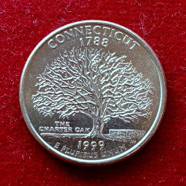 United States (USA) 1/4 Dollar Washington Quarter Connecticut 1999 Coin 
