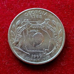 United States (USA) 1/4  Dollar “Washington Quarter” Georgia 1999 Coin 