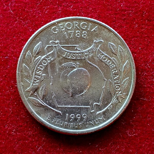 United States (USA) 1/4  Dollar “Washington Quarter” Georgia 1999 Coin 
