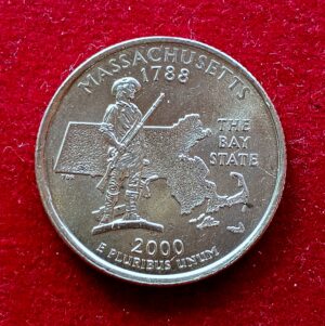 United States (USA) 1/4 Dollar “Washington Quarter” Massachusetts 2000 Commemorative Coin 