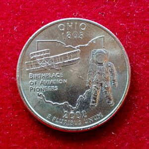 United States (USA) 1/4 Dollar “Washington Quarter” Ohio 2002 Coin (D – Denver Mint)