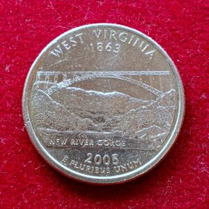 United States (USA) 1/4 Dollar Washington Quarter  West Virginia 2005 Coin P (Mint of Philadelphia)