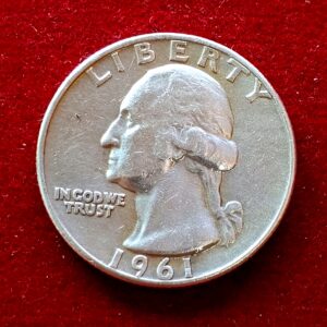 United States (USA) 1/4 Dollar "Washington Silver Quarter" 1961 Silver Coin